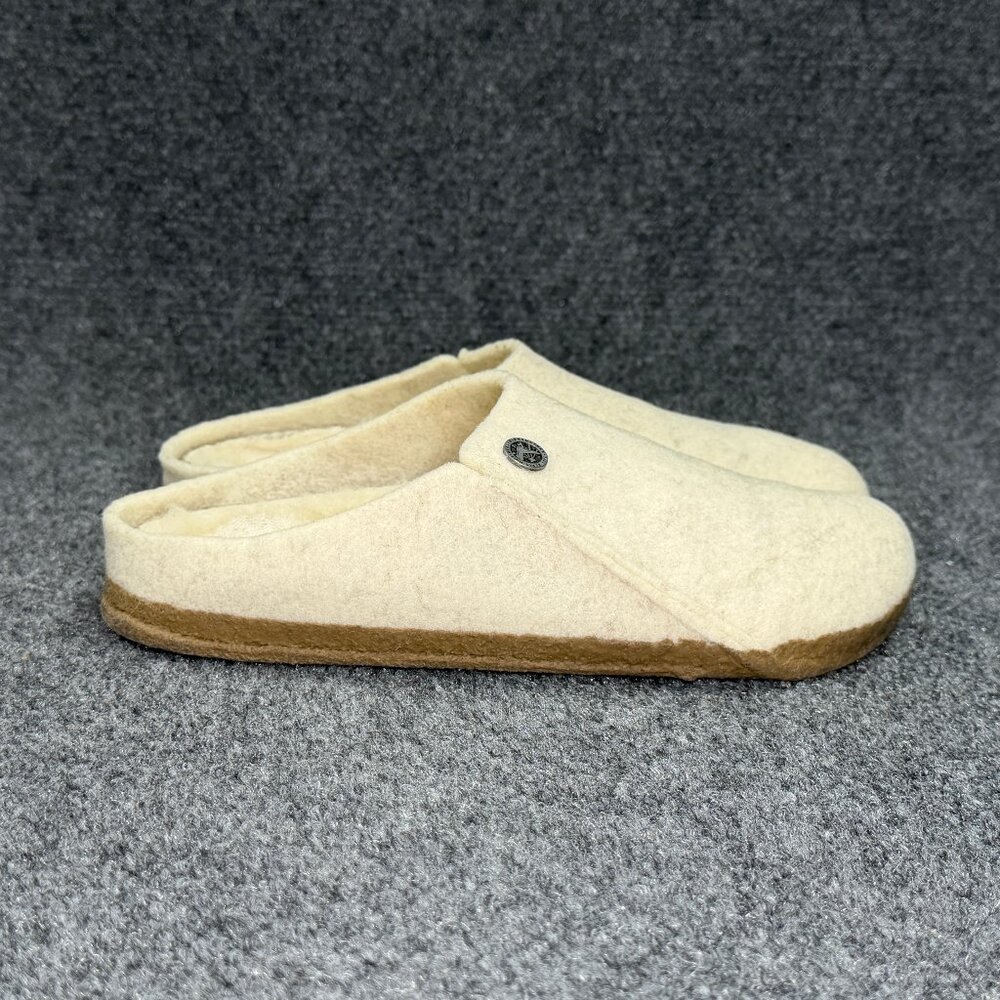 Birkenstock Zermatt Shearling Slippers Women's Size 6 Cream Slip On House Shoes